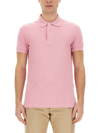 Shop Tom Ford Regular Fit Polo Shirt In Pink