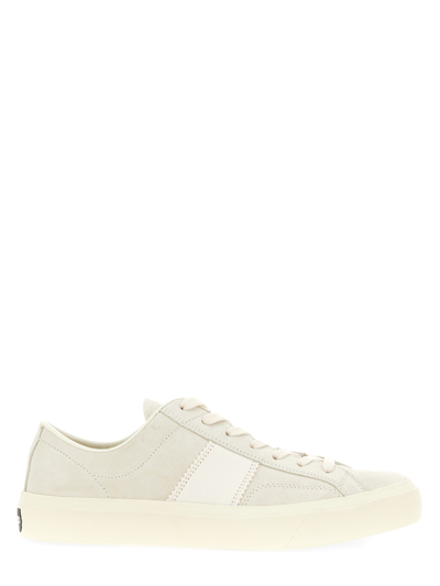 Tom Ford Off-white Nylon Cambridge Low-top Sneakers In White Beige Ivory