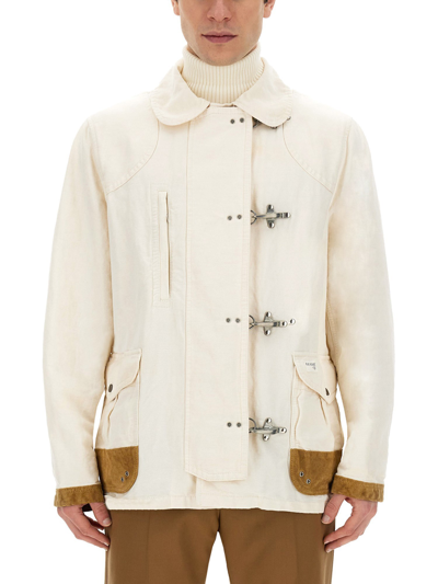 Shop Fay Jacket 4 Hooks In Ivory