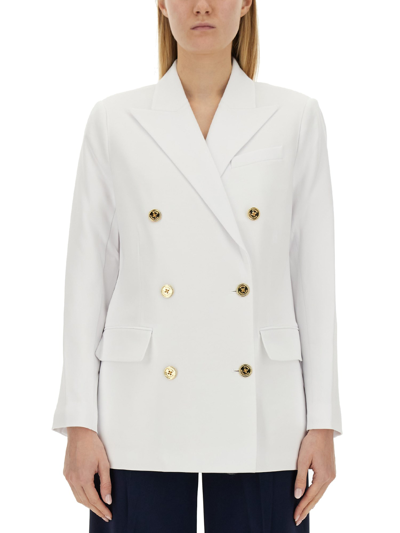 Shop Michael Michael Kors Double-breasted Jacket In White