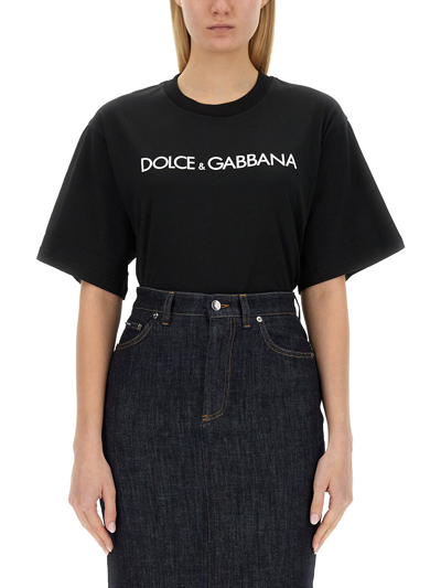 Shop Dolce & Gabbana T-shirt With Logo In Black