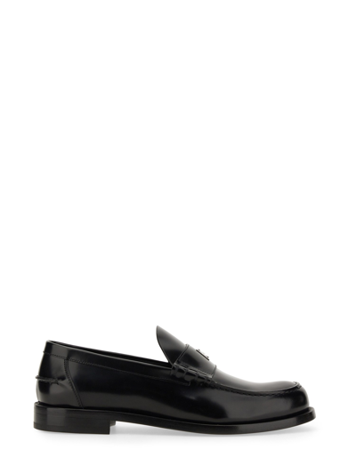 Givenchy 4g Plaque Leather Loafers In Black