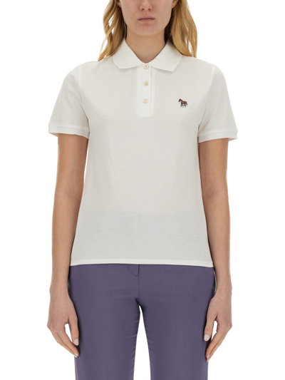 Shop Ps By Paul Smith "zebra" Polo. In White