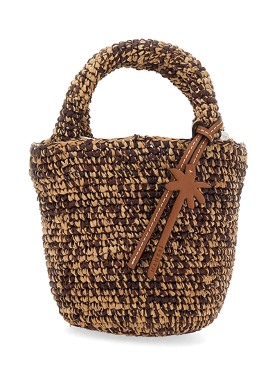 Shop Manebi Mini "summer" Bag In Brown