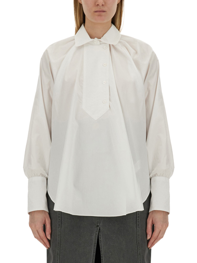 Shop Patou Cotton Blouse In White