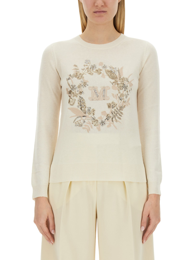 Shop Max Mara Wool And Cashmere Sweater In White