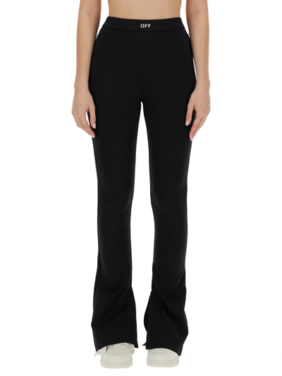 Shop Off-white Leggings With Logo In Black