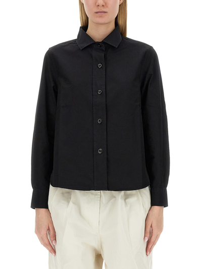 Shop Margaret Howell Cotton Shirt In Black
