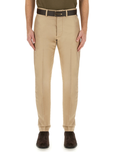 Shop Tom Ford Chino Pants In Beige