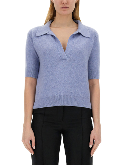 Shop Khaite Cashmere Sweater In Baby Blue