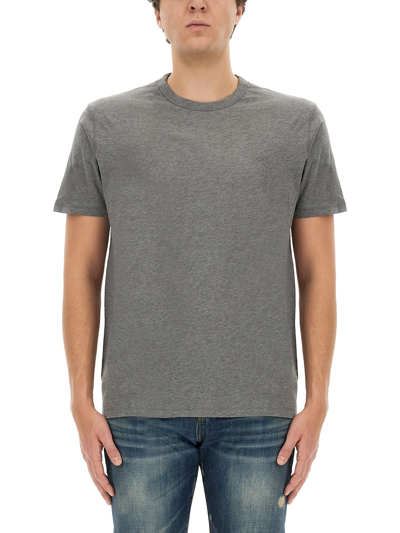 Shop Hugo Boss Cotton T-shirt In Grey