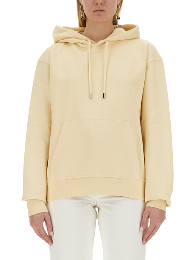 Shop Jacquemus Sweatshirt With Logo In Beige