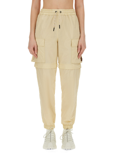 Shop Moncler Cargo Pants In White