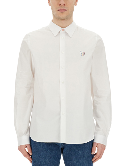 Shop Ps By Paul Smith "zebra" Shirt In White