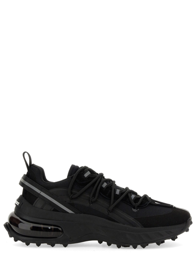 Shop Dsquared2 Low Top D2 Lace-up Sneaker In Black