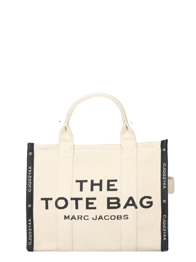 Marc Jacobs Structured Jacquard Medium Tote With Removable Strap In Beige