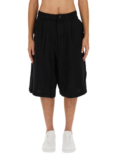 Shop Comme Des Garçons Shirt Oversize Bermuda Shorts In Black