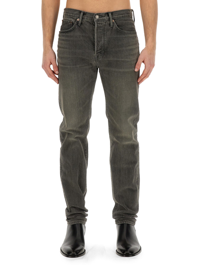 Tom Ford Straight Leg Jeans Belt Loops In Grey