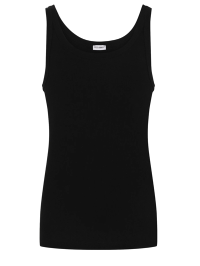 Shop Dolce & Gabbana Tank Top "marcello" In Black