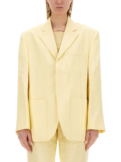 Shop Jacquemus Jacket La Veste D'homme In Yellow