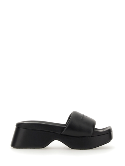 Shop Alexander Wang Sandal With Logo In Black