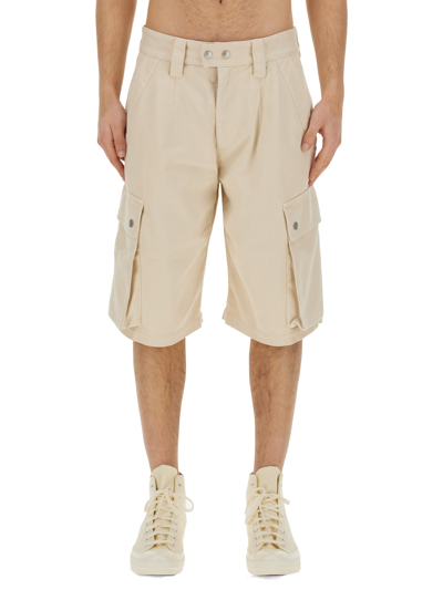 Isabel Marant Knee Length Cargo Pockets Shorts In Powder