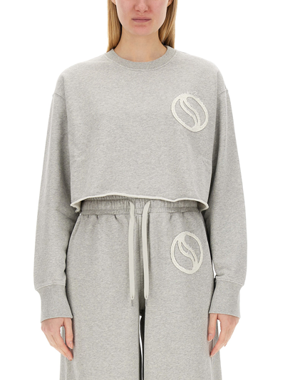 Shop Stella Mccartney Sweatshirt With Logo In Grey