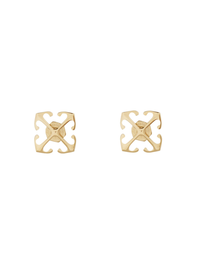 Shop Off-white "arrow" Earrings In Gold