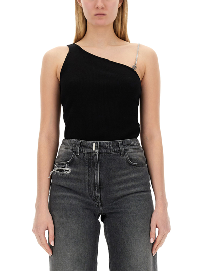 Shop Givenchy Asymmetrical Top In Black