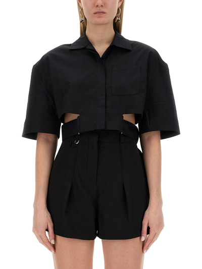 Shop Jacquemus Short Shirt "bari" In Black