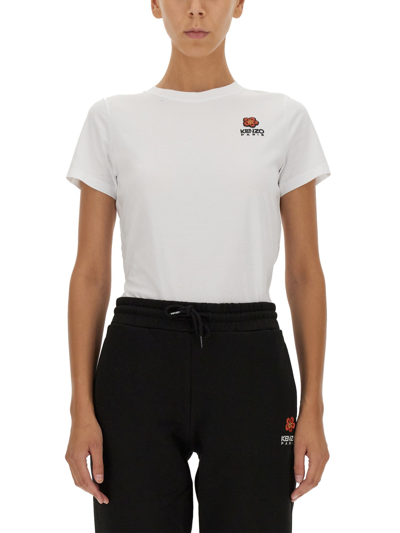 Shop Kenzo Boke Flower Crest T-shirt In White