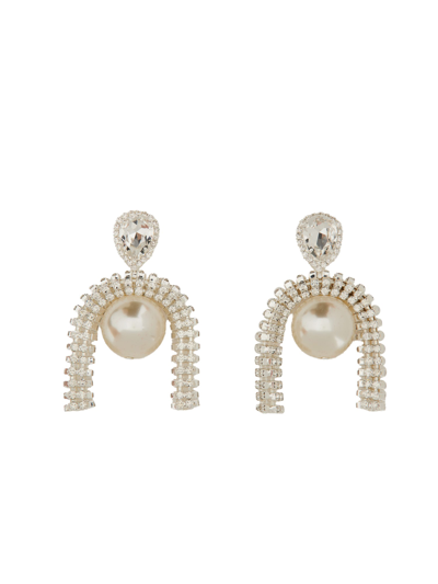 Shop Magda Butrym Earrings With Pendants In Silver