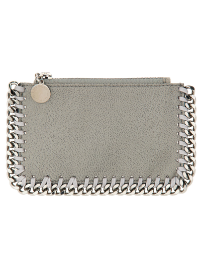 Shop Stella Mccartney Card Holder "falabella" In Grey