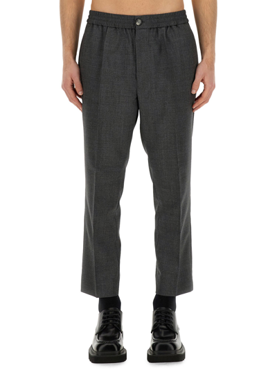 Shop Ami Alexandre Mattiussi Wool Pants In Grey