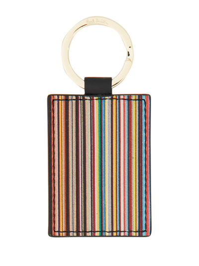 Shop Paul Smith "signature Stripe" Key Holder In Multicolour