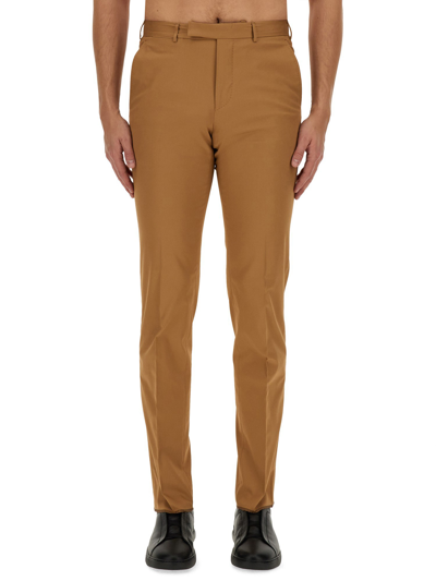 Shop Zegna Cotton Pants In Brown