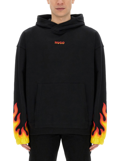 Shop Hugo Sweatshirt With Logo In Black