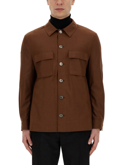 Shop Boss Camel Relaxed Fit Shirt In Brown
