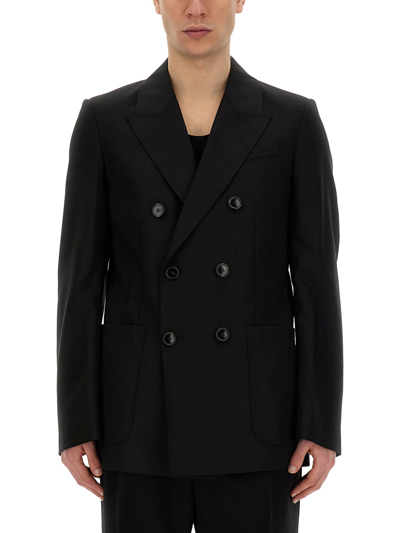 Shop Ami Alexandre Mattiussi Double-breasted Jacket In Black