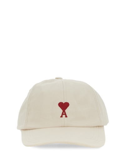 Shop Ami Alexandre Mattiussi Baseball Hat With Logo In White