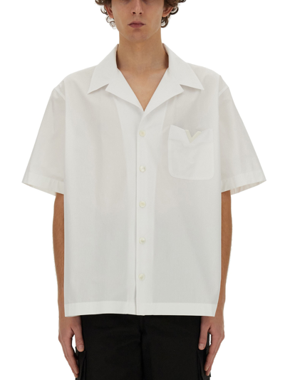 Shop Valentino Bowling Shirt In White