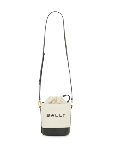 Shop Bally Bucket Bag "bar" In Ivory