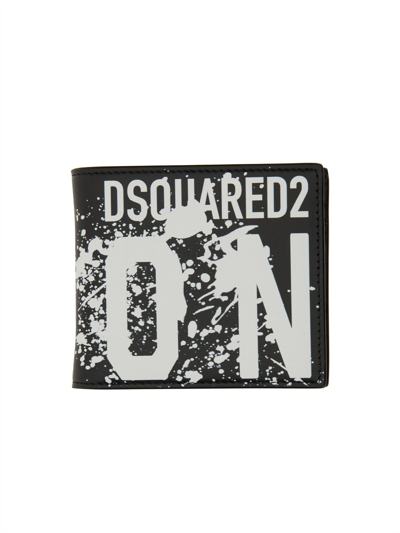 Shop Dsquared2 Wallet With Logo In Black