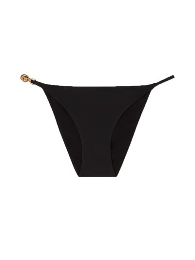 Shop Versace "medusa '95" Bikini Bottom In Black