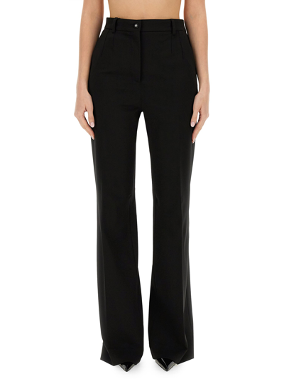 Shop Dolce & Gabbana Flare Fit Pants In Black