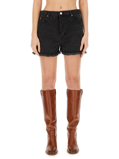 Shop Isabel Marant Bermuda Shorts "lesia" In Black