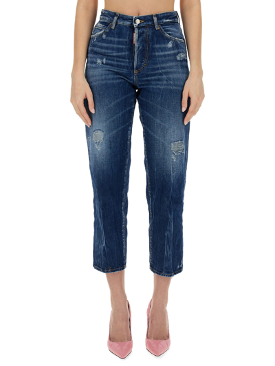 Shop Dsquared2 Boston Jeans In Blue