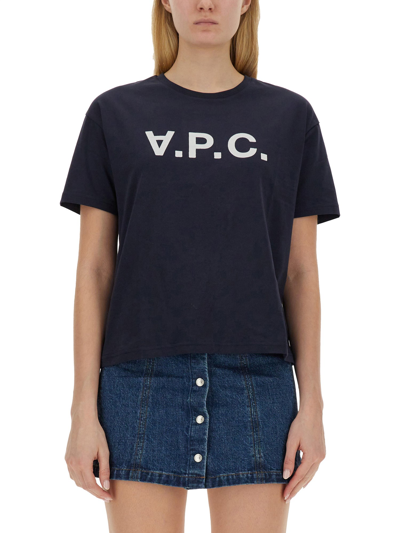 Shop Apc T-shirt "ana" In Blue