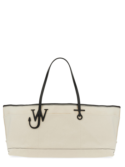 Shop Jw Anderson "anchor Stretch" Tote Bag In White