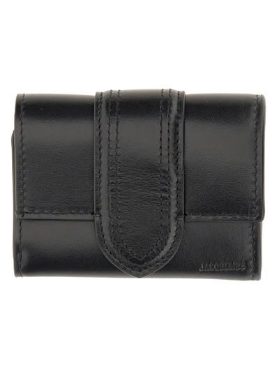 Jacquemus "le Compact Baby" Wallet In Black